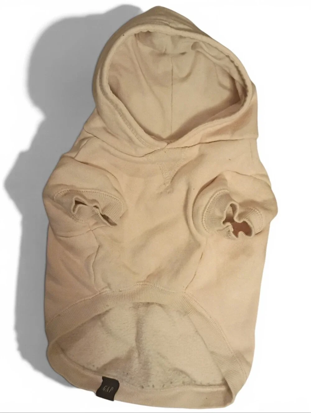 GAP - Pets Classic Logo Dog Hoodie - Tan Beige Soft, Warm M Fleece